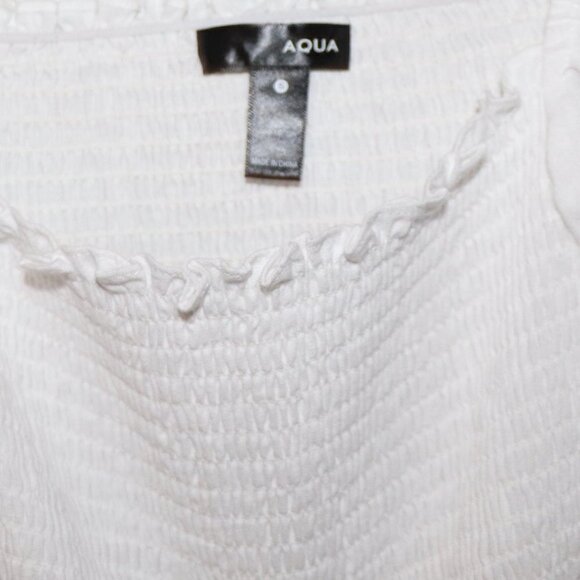 AQUA Boho puffed sleeves Top Size S - Picture 2 of 3